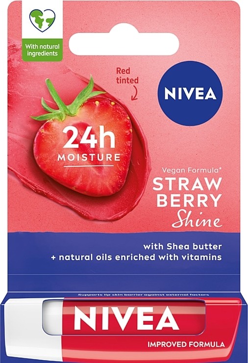 NIVEA Strawberry Shine бальзам для губ "Фруктовое сияние. Клубника"